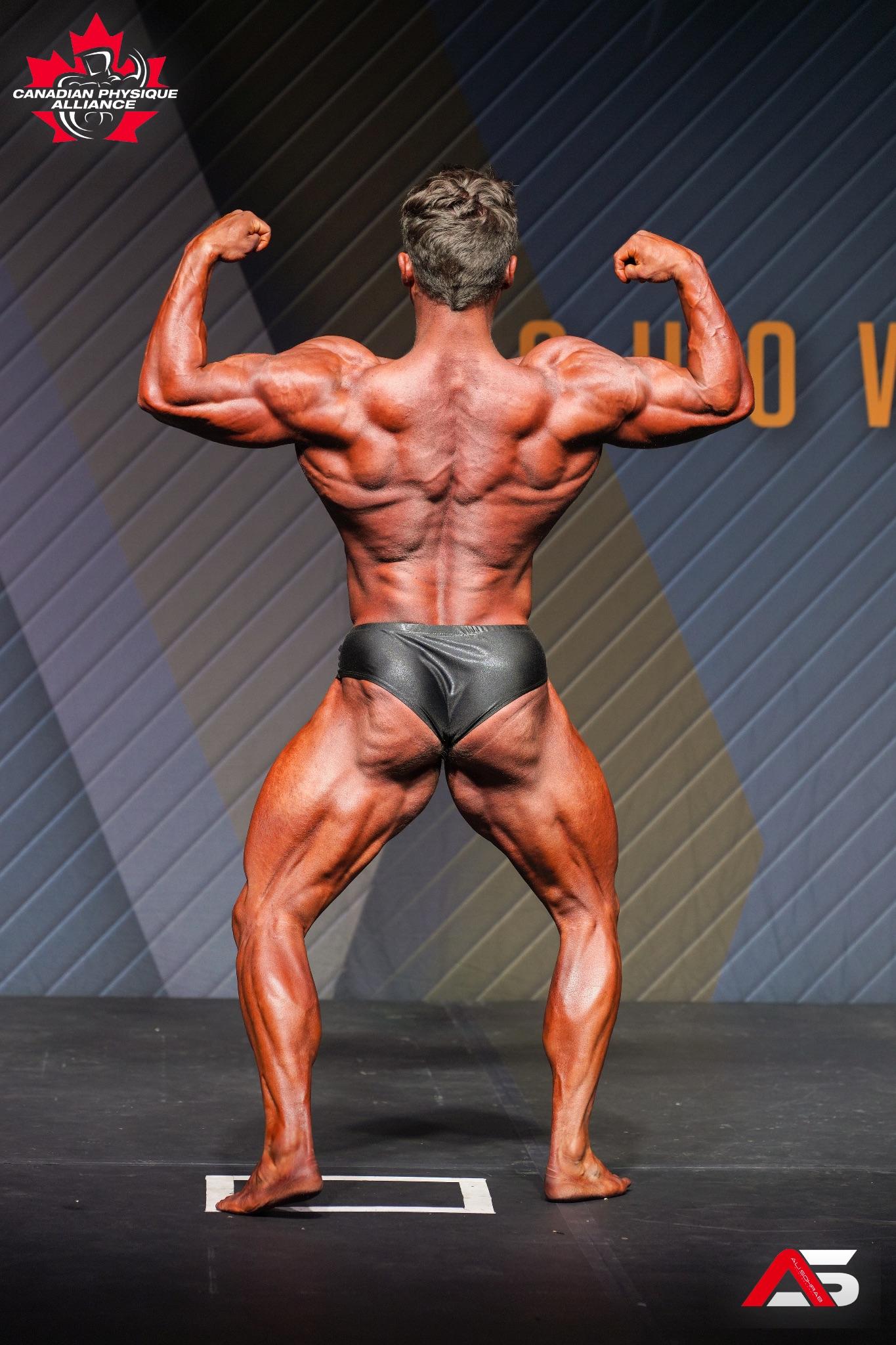 Physique athlete on stage